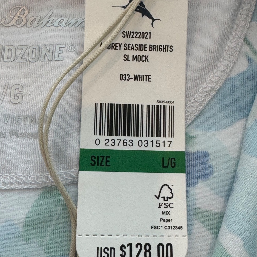 TOMMY BAHAMA Women’s Island Zone Aubrey Seaside Brights Mock Top Size L NWT - Picture 8 of 14